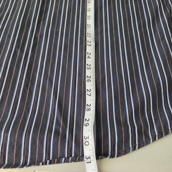 Ben Sherman Men's Striped Black  Multi-Color Cotton Button Down Shirt - Picture 6 of 6